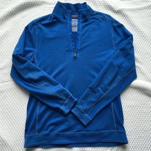 Tommy Bahama Blue Quarter Zip in Size Medium
